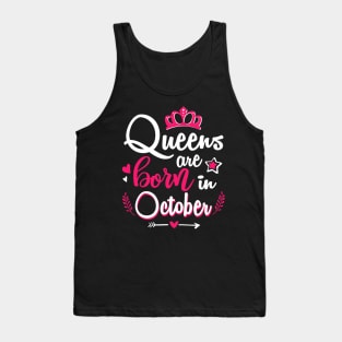 Women Queens Are Born In October Tank Top